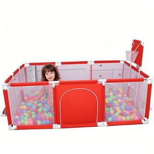 Детский Манеж в стиле <span class=keywords><strong>NBA</strong></span> с Баскетбольным обручем-6-сторонний СПОРТИВНЫЙ ИГРОВОЙ двор для малышей, Крытый центр активного отдыха - Product Image 2