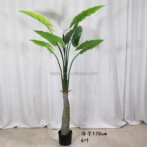 Alocasia New Décoration intérieure grandes plantes artificielles de chambre jardin <span class=keywords><strong>bureau</strong></span> faux arbres plantes grandes artificielles en pot - Product Image 4