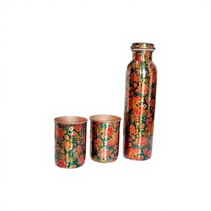 copper bottle 750 ml copper bottle copper Drinking Bottle for Children Portable Eco-Friendly Korean Design <b>Large</b> Capacity Tour - Product Image 3