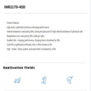 Bak 45D 21700-4500-20C Công Suất Cao Có Thể Sạc Lại Licoo2 2000 Chu Kỳ Tốc Độ Cao Pin <span class=keywords><strong>Lithium</strong></span> Cho Mô Hình Máy Bay - Product Image 5