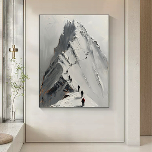 <span class=keywords><strong>Peinture</strong></span> à l'huile artisanale moderne de <span class=keywords><strong>montagne</strong></span>, texture épaisse, <span class=keywords><strong>couteau</strong></span> à palette, art mural 3D sur toile pour salon - Product Image 4
