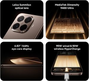 Smartphone 15T Pro Deca Core 12 512GB, Display 6.83" 144Hz Eye-care, MediaTek Dimensity 9400, 50MP, CDMA, 5500mAh, Ricarica Cablata 90W - Product Image 3