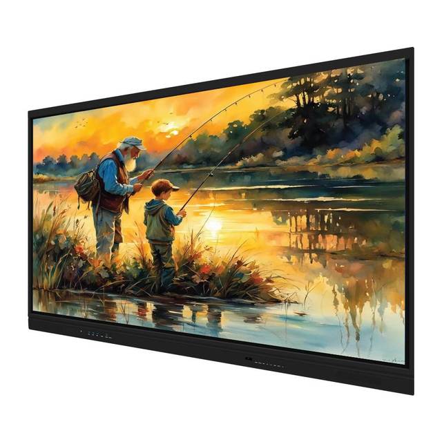Factory Price 4k 65 75 85 96 110 Inch 40 Points Touch Screen Multi Language Software Lcd Smart Tv Android Camera Mic Board