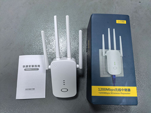 <span class=keywords><strong>Repetidor</strong></span> <span class=keywords><strong>WiFi</strong></span> de Doble Banda de 1200Mbps, 4 Antenas, Extensor de Rango Inalámbrico, Amplificador de Señal, Router AP con Enchufe EU y US y LAN Cableado - Product Image 6