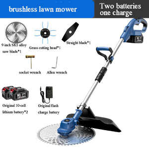 Tondeuse à gazon sans fil avec batterie au lithium, tige télescopique, tuyau en acier inoxydable pour la coupe des mauvaises herbes dans la pelouse et le jardin - Product Image 3