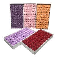 Décorations populaires pour la fête des mères, boîte-cadeau, Bouquet, Mini œillet artificiel, fleurs de savon