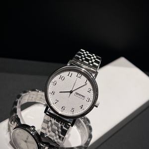 Para Longines. Reloj de Lujo de Primera Calidad, Movimiento de Cuarzo de Precisión, Correa de Acero Inoxidable, Esfera Texturizada, Ventana de Doble Calendario - Product Image 5