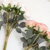 Bouquet di Seta Artigianale All'Ingrosso, Fiore Artificiale di Rosa Retrò di Alta Qualità a 7 Teste per Decorazioni di Ringraziamento, Matrimoni ed Eventi Domestici