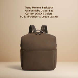 Bolsas de pañales para bebés a la moda, portátiles, plegables, multifunción, gran oferta, de PU Material, <span class=keywords><strong>mochila</strong></span> de mamá personalizada para viajes y trabajo - Product Image 1