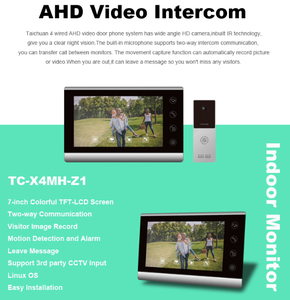 Good Price alibaba Golden Supplier CE ROHS 12V 1A Villa Video <strong>Intercom</strong> - Product Image 2