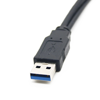 Konverter adaptor pengisi daya ekstensi USB 3.0 1 hingga 2 kabel data pria ke wanita