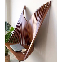 Bureau pliable mural, table flottante pour ordinateur portable peu encombrante, support de décoration mural compact pour petits espaces, chambre à coucher