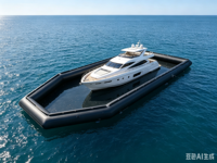 Plateforme de mise à l'eau gonflable portable pour bateaux, quai flottant pour l'amarrage de yachts en eaux peu profondes