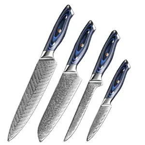 Xituo Damascus Keukenmes Set Professionele Japan Sankotu Cleaver Uitbenen Gyuto Koken Tool Plum Klinknagel Handvat