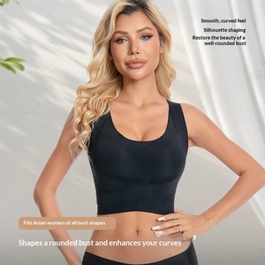 Sujetador deportivo inalámbrico push-up de leopardo sin costuras para mujer, de alta sujeción, con cierre lateral, talla grande, ajustable, transfronterizo - Product Image 4