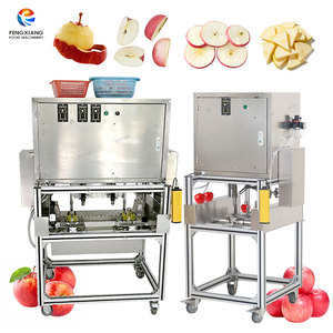 Machine commerciale 4-en-1 pour éplucher, dénoyaouter, trancher et couper en dés les pommes, les poires et les betteraves, certifiée CE - Product Image 1