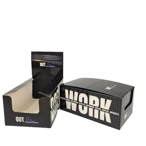 Özel Logo baskılı süpermarket kağıt teşhir standı kutu perakende karton kutu için enerji içecekleri çikolata paketi kağıt sergileme kutusu