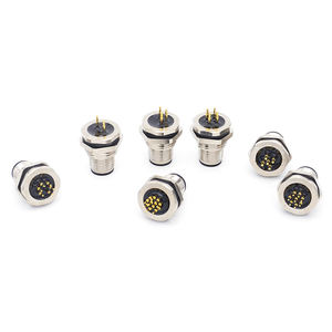 M12 5Pin Plug Câble Femelle Connecteur Circulaire Étanche Soudure PCB <span class=keywords><strong>Jack</strong></span> Angle Droit Panneau Montage Connecteur - Product Image 5