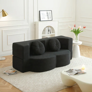 <span class=keywords><strong>Canapé</strong></span>-<span class=keywords><strong>lit</strong></span> d'angle compact pour salon, revêtement en velours, <span class=keywords><strong>matelas</strong></span> en mousse à mémoire de forme convertible - Product Image 3