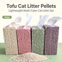 Litière pour chat en tofu végétal naturel, multicolore, parfumée, jetable dans les toilettes, agglomérante, faible poussière, contrôle des odeurs, sable pour chat d'intérieur