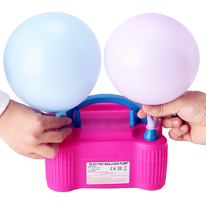مضخة نفخ كهربائية للبالونات بقابس أوروبي/أمريكي، مضخة محمولة بفتحتين تعمل بالتيار المتردد، ملحقات البالونات - Product Image 1