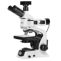 Microscope métallurgique trinoculaire 4K avec caméra USB et objectifs achromatiques à plan infini pour l'inspection des circuits imprimés métalliques