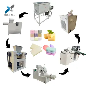Xianglu tam otomatik tuvalet sabunu küçük üretim hattı çamaşır sabunu kalıbı yapma makinesi vücut mutfak sabun kesici blok makinesi