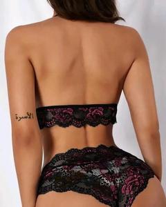 Kadın artı boyutu Lenceria çiçek dantel sutyen seti kadın şeffaf dantel sutyen külot iç çamaşırı seti seksi iç çamaşırı pijama sutyen setleri - Product Image 4