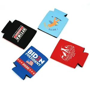 Buồn Cười Neoprene rượu uống chai soda phổ nhiều màu đồng bằng đóng mở có thể làm mát uống bia chai tay áo mập mạp mát