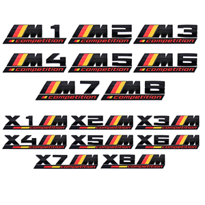 Emblema Decorativo para Autos con Logotipo para Modelos X1/X3/X5/X6/X7, Diseño Deportivo de Competición, Material ABS, Logotipo Samurai Negro - Product Image 1