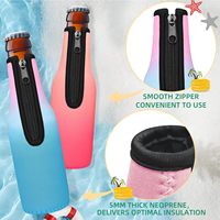 Manchon isolant en néoprène vierge pour transfert thermique, pour bouteilles de bière à col long de 330 ml, supports vierges pour artisanat