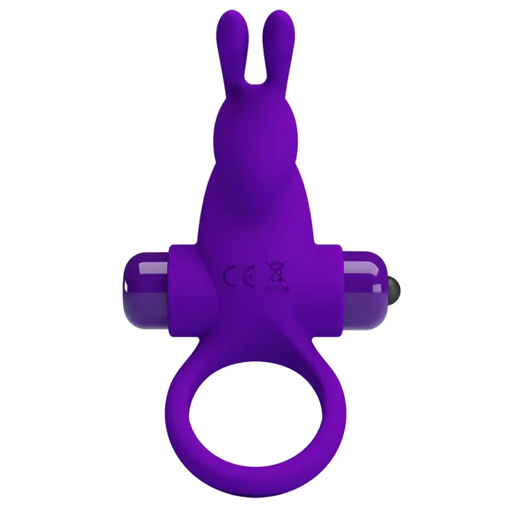 NPS Sex Products Strong Vibration Rabbit Silicone Delay Cock Ring For Men