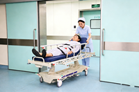Vente flash : Chariot de transfert médical de luxe, chariot plat, clinique, hôpitaux, véhicules d'urgence pour le transfert des patients