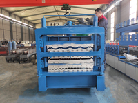 Machine de fabrication de tôle ondulée trapézoïdale à trois couches, prix bas