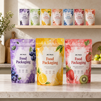 Sacs en plastique Mylar de qualité alimentaire personnalisés en gros, pour emballages de collations, mangues séchées, fruits secs, sachets debout, emballages de nourriture sèche