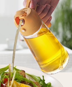 Distributeur et pulvérisateur d'huile d'olive en verre de 16oz 470ml au design moderne pour la cuisine et <span class=keywords><strong>le</strong></span> camping - Product Image 3