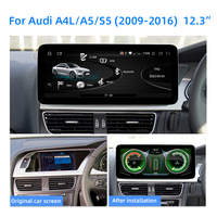 Autoradio sans fil en gros, lecteur multimédia Linux 12,3 pouces avec Android Auto pour Audi A4 A4L 2009-2016