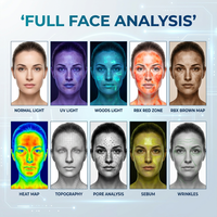 Espejo Inteligente 3D 2 en 1 con IA, Detector Inteligente, Análisis Facial, Escáner de Acné, Arrugas y Humedad Facial, Analizador de Piel