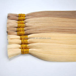 生发未加工工厂批发天然原始100% 人头马头发延伸角质层对齐散装头发用于编织 - Product Image 6