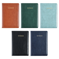 Carnet de notes professionnel en cuir PU à couverture rigide avec reliure cousue A5/B5, fermeture élastique, 5 couleurs, logo personnalisé, pour usage professionnel en entreprise