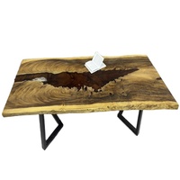 Nouvelle Table en Résine Époxy Tendance 2026 de Fabrication Directe, Noir Noble, En Stock – Table à Manger en Résine Époxy