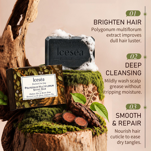 Shampooing Solide Herbal Icesea 120g au Polygonum Multiflorum Nourrissant pour Cheveux Abîmés, Secs et Fourchus - Product Image 5