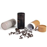 Boîte d'emballage cylindrique en papier rigide de luxe, tube en carton personnalisé avec logo estampé pour l'emballage de thé, de café et de cadeaux
