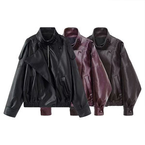 ZATRHMBM 2025 giacca autunno/inverno nuova moda da <span class=keywords><strong>donna</strong></span> <span class=keywords><strong>in</strong></span> <span class=keywords><strong>ecopelle</strong></span> a maniche lunghe giacca Casual da <span class=keywords><strong>donna</strong></span> a maniche lunghe - Product Image 1