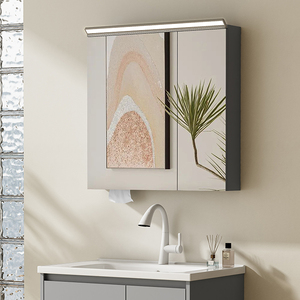 Mobile Bagno Sospeso di Alta Qualità con Lavabo e Specchio LED Integrato - Mobiletto da Bagno Sospeso - Product Image 2