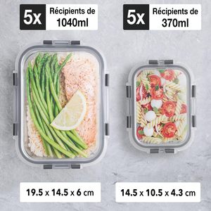 Airtight BPA Free Plastic Food Storage Containers with Lids-Durable Modern Sets for <b>Kitchen</b> Bathroom Garage Tools & Cleaning Use - Product Image 2