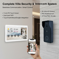 Sistema de Videoportero IP de 2 Cables Hiwink para Viviendas, Incluye Estación Exterior 2K con Reconocimiento Facial y de Palma de la Mano, y Unidad Interior