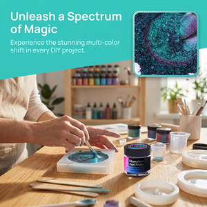 Kit <span class=keywords><strong>de</strong></span> pigments en poudre <span class=keywords><strong>de</strong></span> mica naturel, colorant chatoyant non toxique pour la résine époxy, les bougies, le savon et les bombes <span class=keywords><strong>de</strong></span> bain - Product Image 4