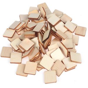 Adornos de Madera al por Mayor, 50 Piezas de Madera sin Acabado de 1 Pulgada, Piezas Cuadradas para Manualidades y Letras, Dropshipping - Product Image 1