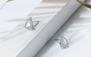 RINNTIN SE317 nueva llegada de circón cúbico pendientes de plata de ley <span class=keywords><strong>925</strong></span>, diseño simple, pendientes de las mujeres - Product Image 4